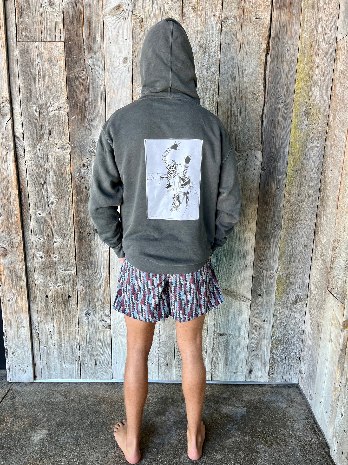 Pool Skater Unisex Pigment Dyed Hoodie