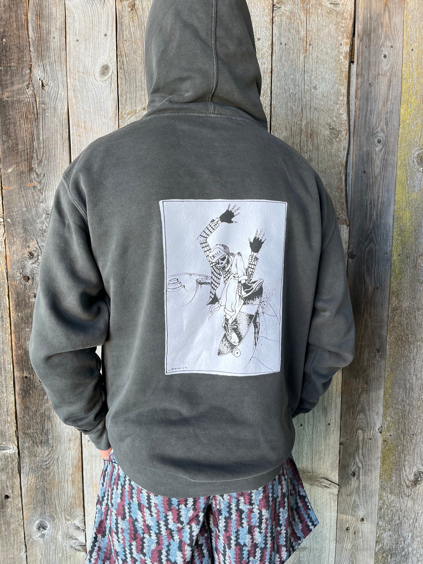 Pool Skater Unisex Pigment Dyed Hoodie